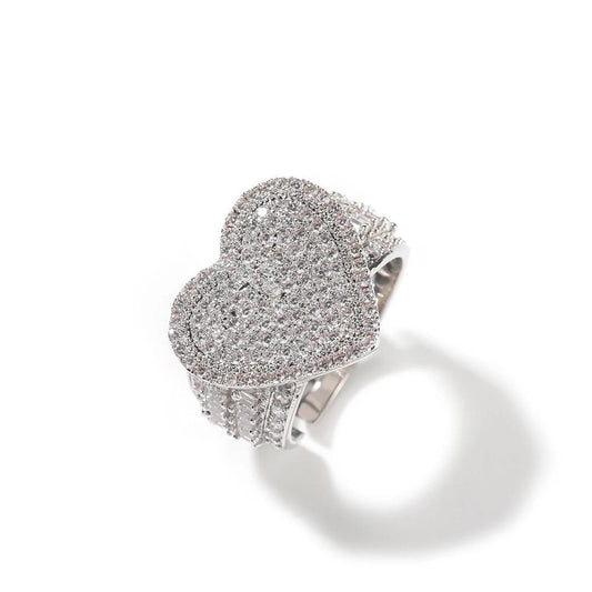 Adjustable Heart Ring "Silver"