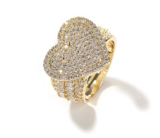 Adjustable Heart Ring "Gold"