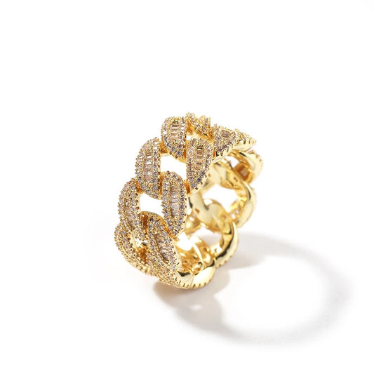Diamond Rope Ring "Gold"