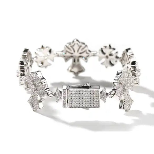 Iced Out Chrome Bracelet “silver”