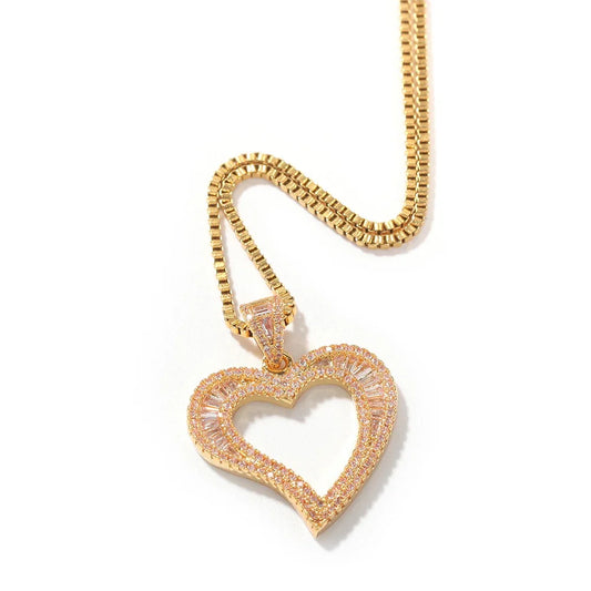Diamond Love Necklace Gold