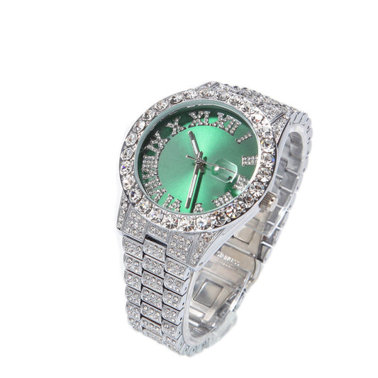 Green Diamond Circle Watch