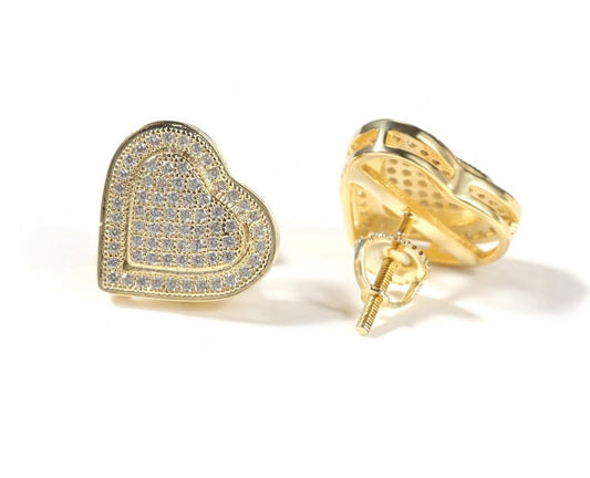 Double Heart Earrings ''Gold''